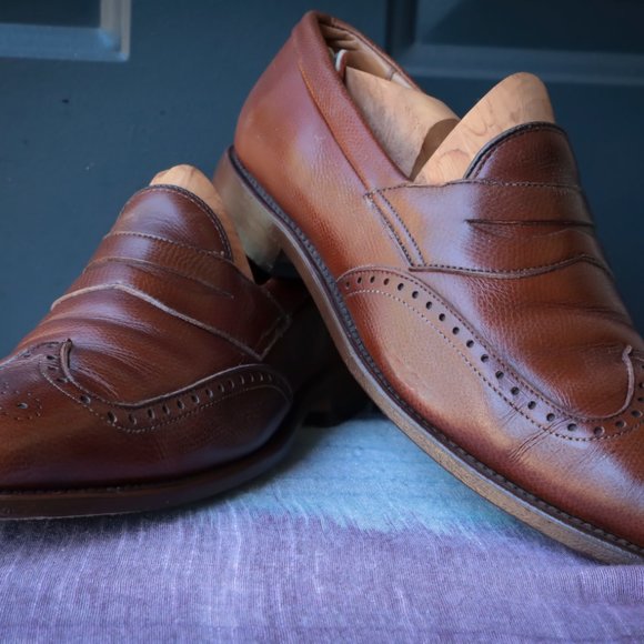 Allen Edmonds Moselle Brown Wing Tip Slip-on size 9-D main image 9
